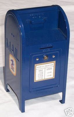 U.S. Mail Blue Metal Mailbox Bank, Brumberger Brooklyn